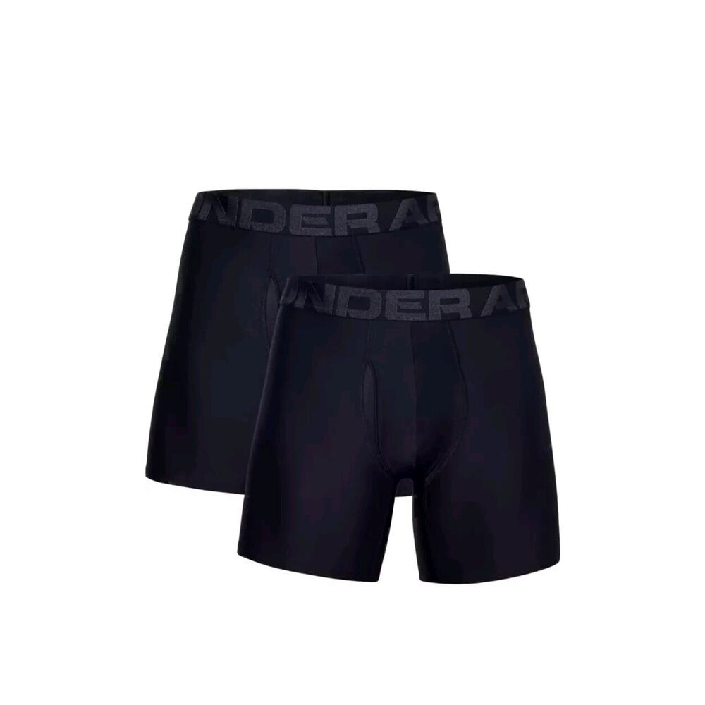 Under Armour Men's 2-pack UA Tech 6" Boxerjock Boxer Briefs Black 5XL